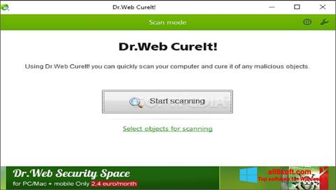 Képernyőkép Dr.Web CureIt Windows 8