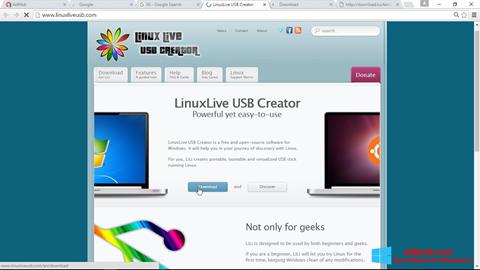 Képernyőkép LinuxLive USB Creator Windows 8
