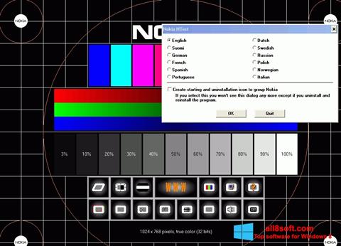 Képernyőkép Nokia Monitor Test Windows 8