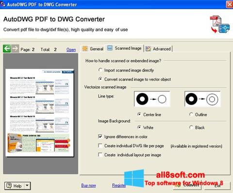 Képernyőkép PDF to DWG Converter Windows 8
