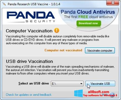 Képernyőkép Panda USB Vaccine Windows 8