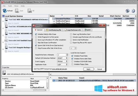 Képernyőkép Active KillDisk Windows 8