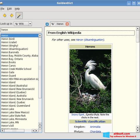 Képernyőkép GoldenDict Windows 8