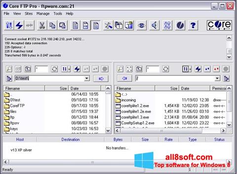 Képernyőkép Core FTP Windows 8