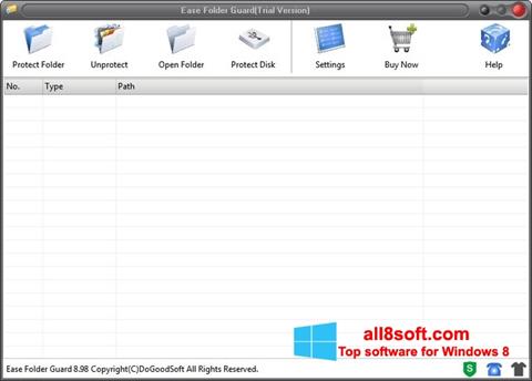 Képernyőkép Folder Guard Windows 8