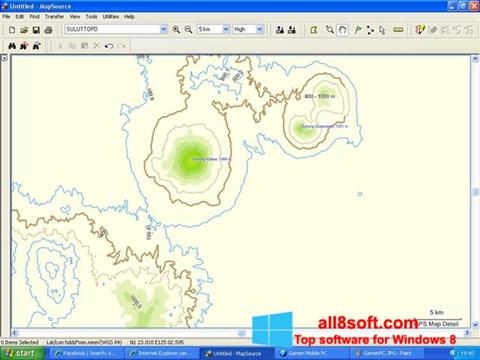 Képernyőkép MapSource Windows 8