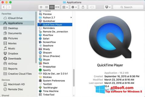 Képernyőkép QuickTime Pro Windows 8