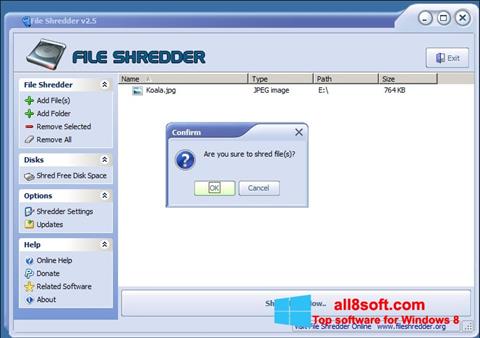 Képernyőkép File Shredder Windows 8