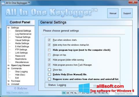 Képernyőkép Keylogger Windows 8