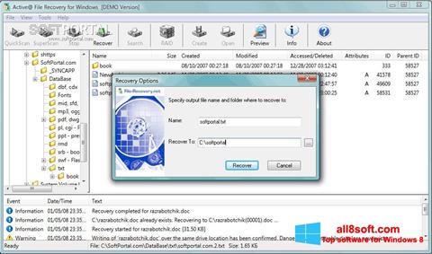 Képernyőkép Active File Recovery Windows 8