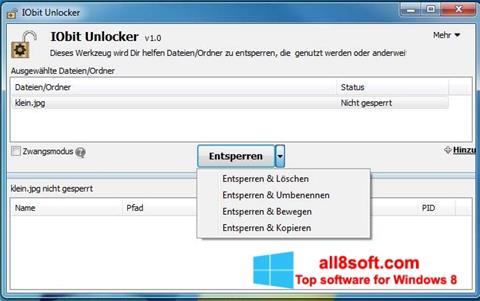 Képernyőkép IObit Unlocker Windows 8