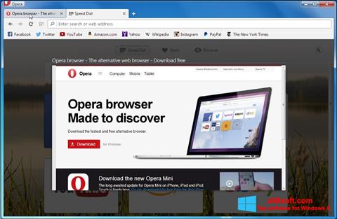 Képernyőkép Opera Developer Windows 8