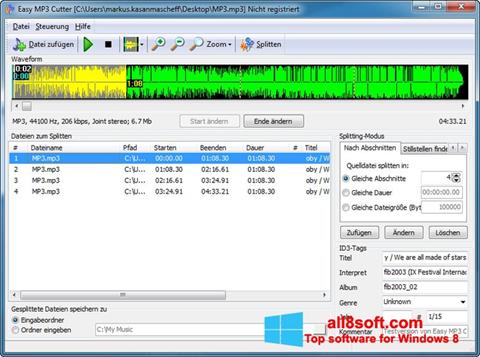 Képernyőkép MP3 Cutter Windows 8