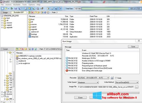 Képernyőkép UltraISO Windows 8