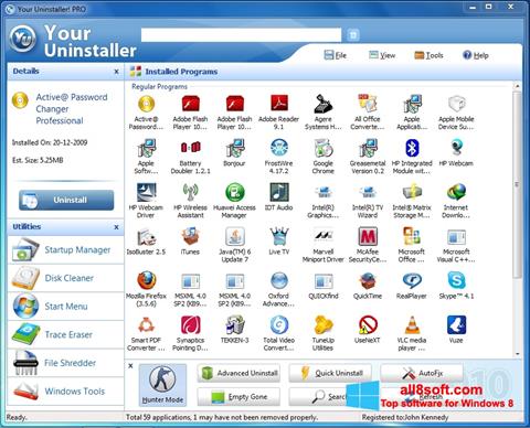 Képernyőkép Your Uninstaller Windows 8