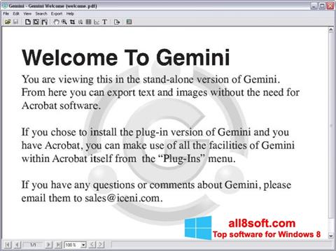 Képernyőkép Gemini Windows 8