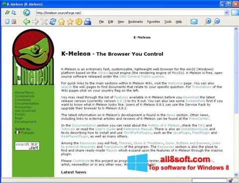 Képernyőkép K-Meleon Windows 8