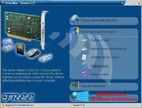 Képernyőkép Driver Cleaner Windows 8