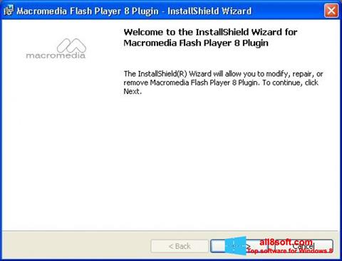 Képernyőkép Macromedia Flash Player Windows 8