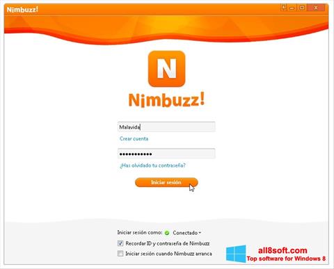 Képernyőkép Nimbuzz Windows 8