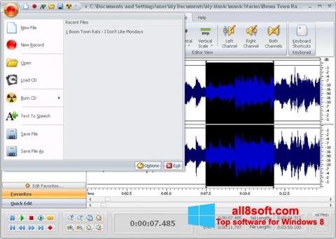 Képernyőkép Free Audio Editor Windows 8