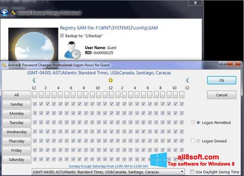 Képernyőkép Active Password Changer Windows 8