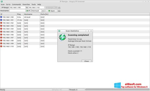 Képernyőkép Angry IP Scanner Windows 8