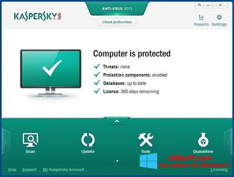 Képernyőkép Kaspersky AntiVirus Windows 8