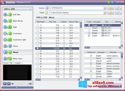 Képernyőkép DVDFab Windows 8