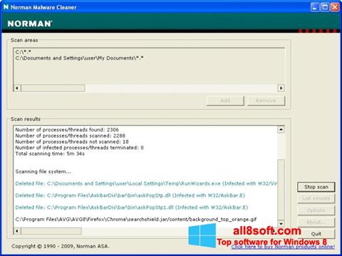 Képernyőkép Norman Malware Cleaner Windows 8