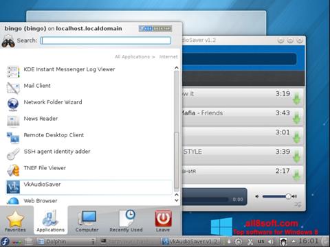 Képernyőkép VkAudioSaver Windows 8