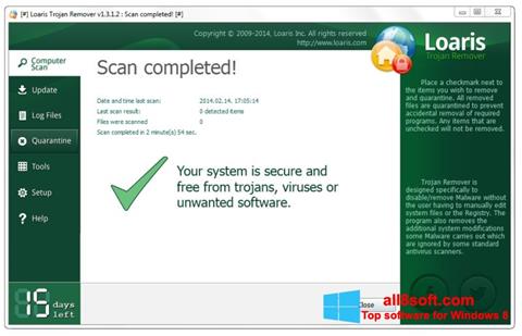 Képernyőkép Loaris Trojan Remover Windows 8