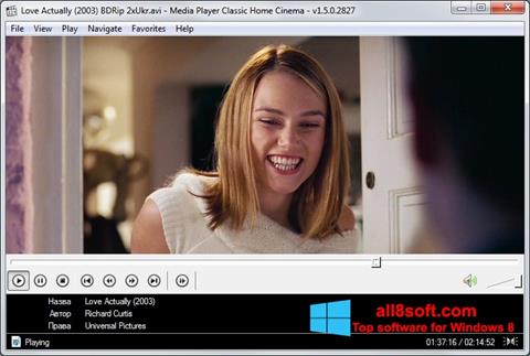 Képernyőkép Media Player Classic Home Cinema Windows 8