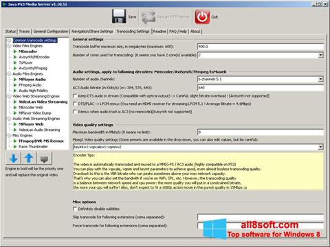Képernyőkép PS3 Media Server Windows 8