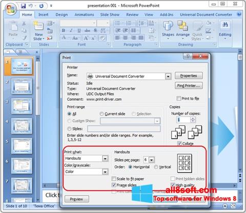 Képernyőkép Microsoft PowerPoint Windows 8