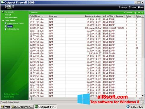Képernyőkép Outpost Firewall Free Windows 8