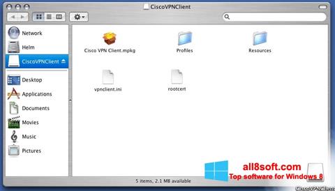 Képernyőkép Cisco VPN Client Windows 8