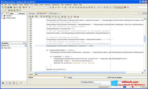 Képernyőkép NetBeans Windows 8