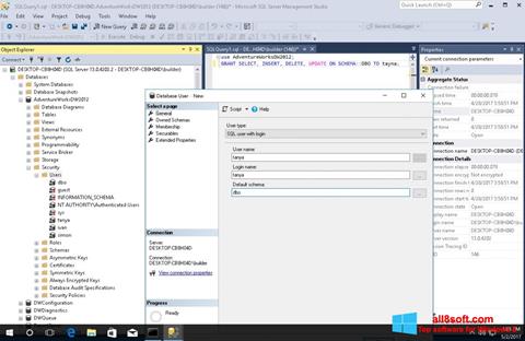 Képernyőkép Microsoft SQL Server Windows 8