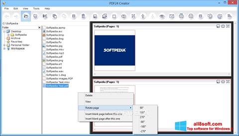 Képernyőkép PDF24 Creator Windows 8