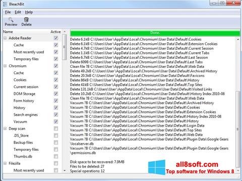 Képernyőkép BleachBit Windows 8