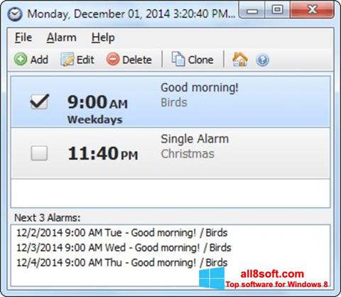 Képernyőkép Free Alarm Clock Windows 8