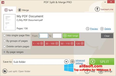 Képernyőkép PDF Split and Merge Windows 8