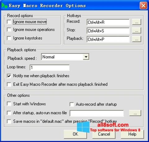 Képernyőkép Easy Macro Recorder Windows 8