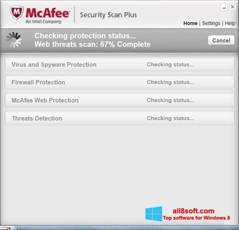 Képernyőkép McAfee Security Scan Plus Windows 8