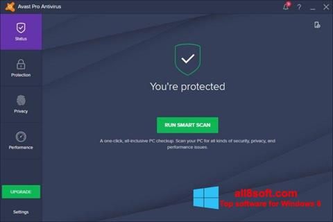 Képernyőkép Avast! Pro Antivirus Windows 8