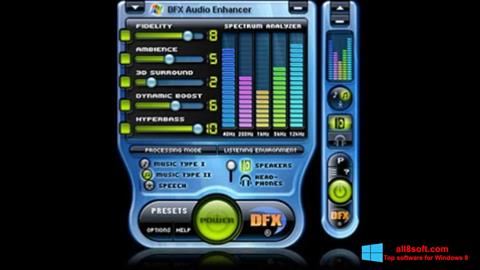 Képernyőkép DFX Audio Enhancer Windows 8