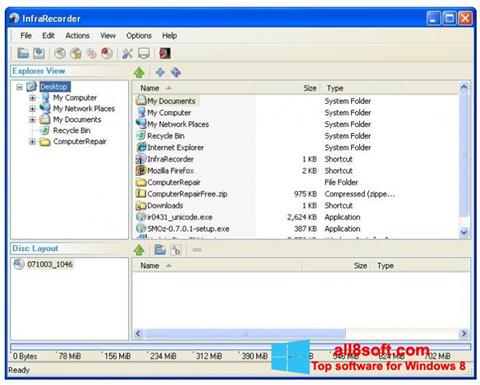 Képernyőkép InfraRecorder Windows 8