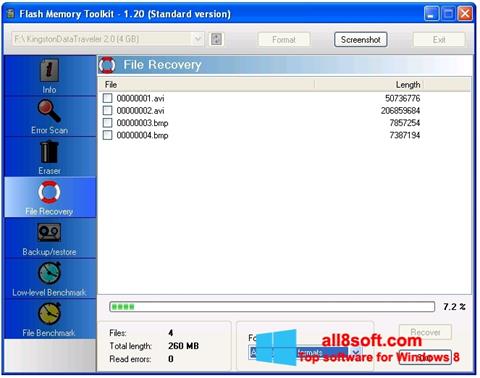 Képernyőkép Flash Memory Toolkit Windows 8