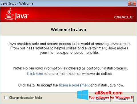 Képernyőkép Java Runtime Environment Windows 8